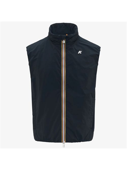 Gilet uomo tessuto nylon in jersey colore blu